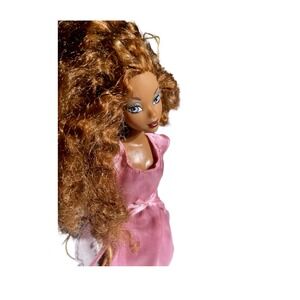 1999 Mattel My Scene Madison Barbie Doll Curly Brown Hair Pink Dress Collectible
